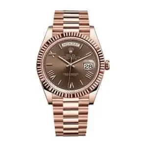 Rolex Day Date 228235 Rose Gold Chocolate Roman Dial