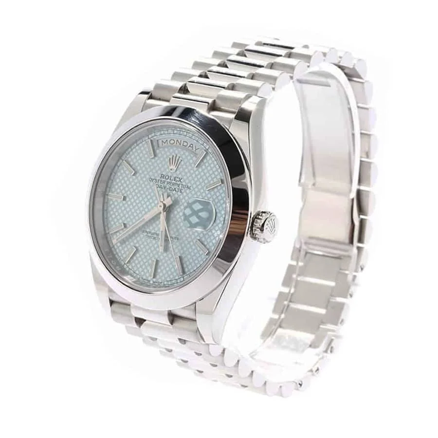 Rolex Day Date Ice Blue Baguette Dial Platinum Presidential 228206