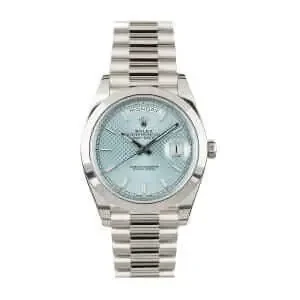 Rolex Day Date Ice Blue Baguette Dial Platinum Presidential 228206