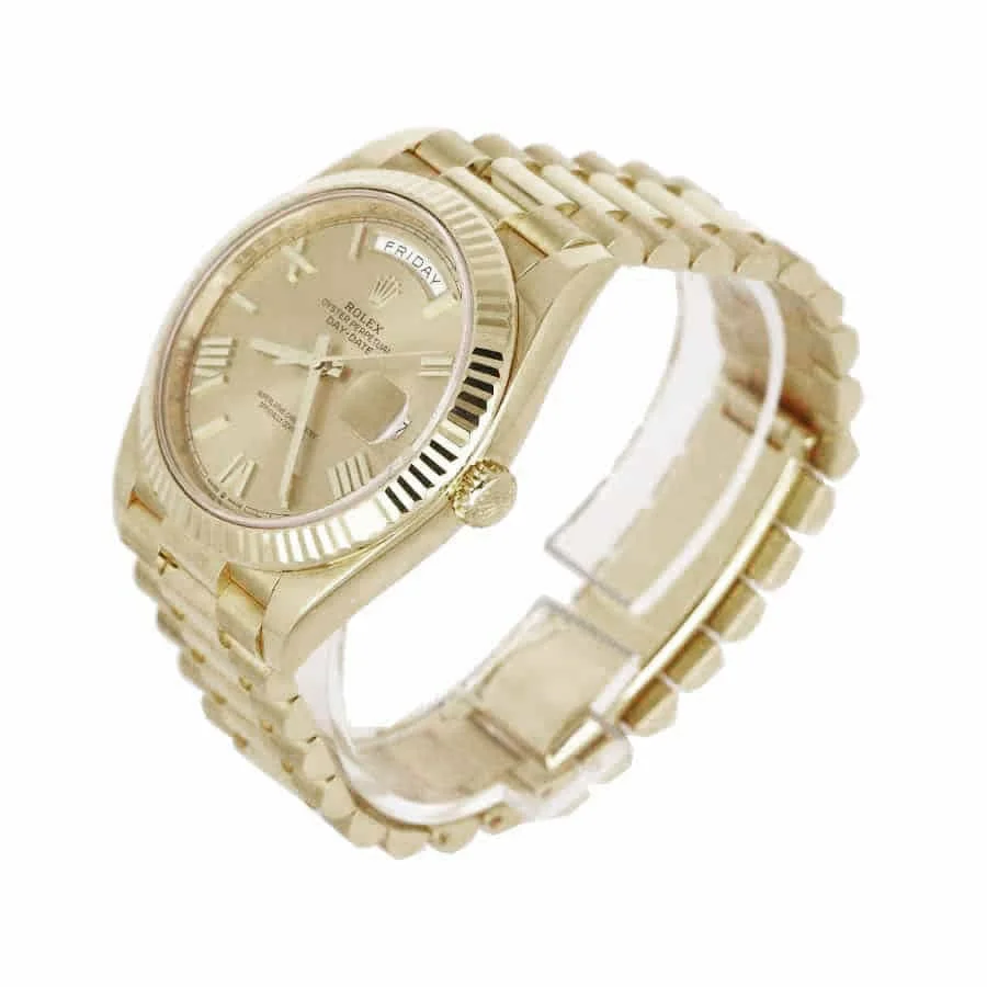 Rolex Day-Date II 228238-0007 KW Yellow Gold Champagne Dial
