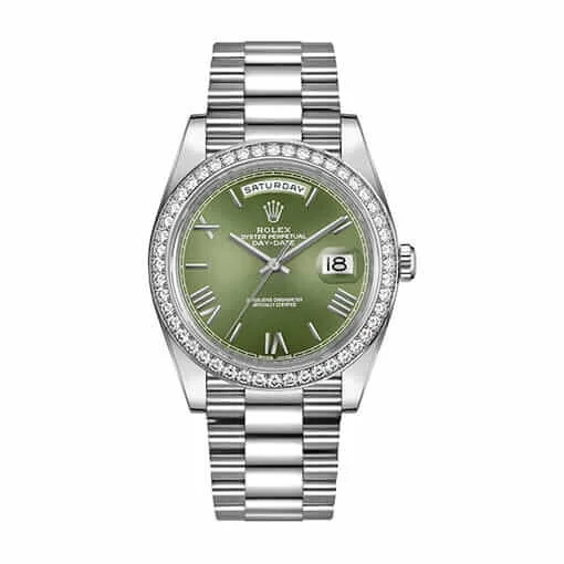 Rolex Day Date Olive Diamond