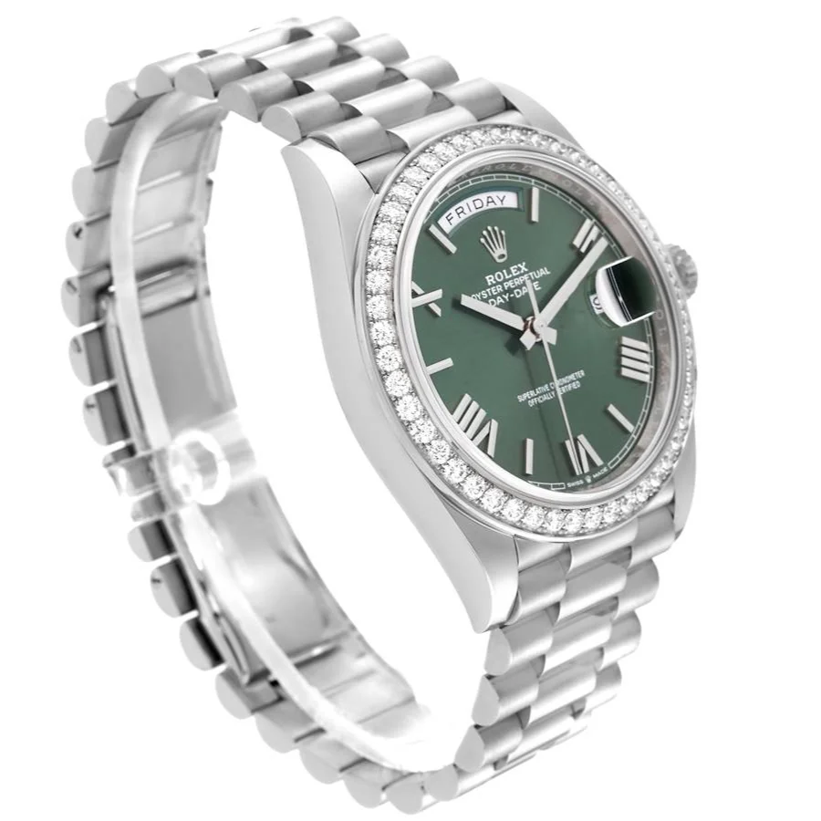 Rolex Day Date Olive Diamond