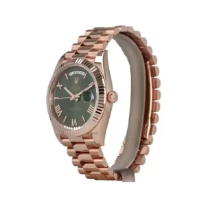 Rolex Day-Date Rose Gold President Green Roman Dial 228235  