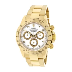 Rolex Daytona Cosmograph 116528 Yellow Gold White Dial Oyster  