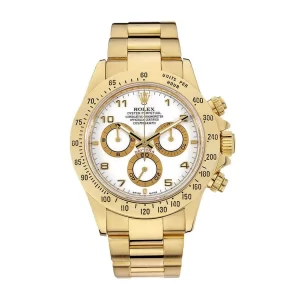 Rolex Daytona Cosmograph 116528 Yellow Gold White Dial Oyster  