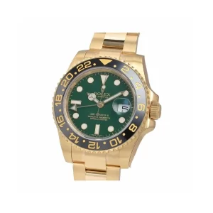 Rolex GMT-Master II 11678LN Yellow Gold Green Dial oyster