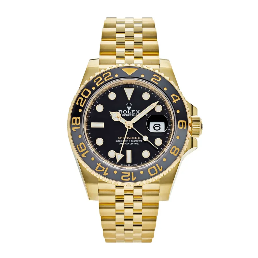 Rolex Gmt Master II Gold Black Dial