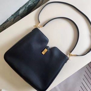 Celine Small Camille 16 Soft bag in Black Smooth Calfskin