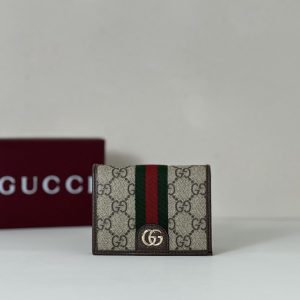Gucci Ophidia Small wallet in beige and brown GG Supreme