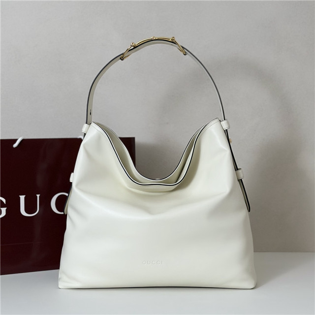 Gucci Beatrix Large Tote Bag 850546 White Leather