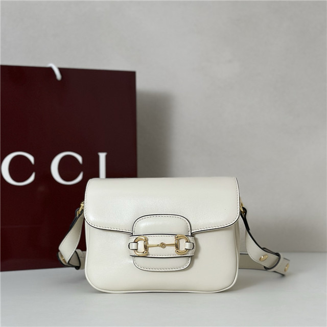 Gucci Horsebit 1955 Aura Mini Shoulder Bag 847064 White