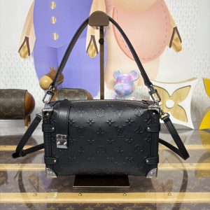 Louis Vuitton Side Trunk MM Black Leather-1