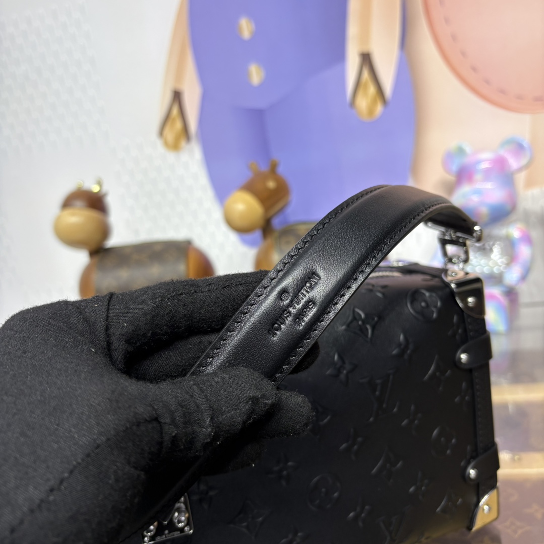 Louis Vuitton Side Trunk MM Black Leather-6