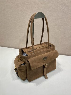 Prada Explore Medium Tote Bag 1BG596 Cocoa Brown Suede-3.jpg