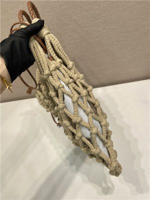 Prada Noue Medium Cotton Macrame Bag 1BC111 Beige-5.jpg