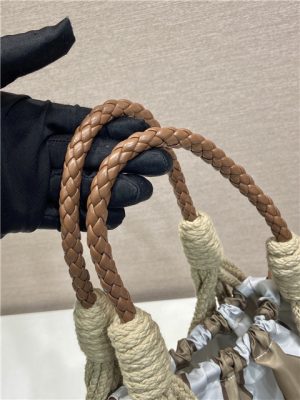 Prada Noue Medium Cotton Macrame Bag 1BC111 Beige-7.jpg