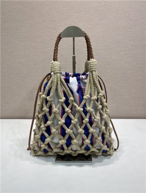 Prada Noue Medium Cotton Macrame Bag 1BC111 Blue-3.jpg