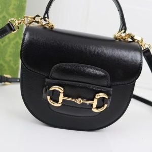 Gucci Horsebit 1955 Mini Top Handle Bag 781387 Black-6