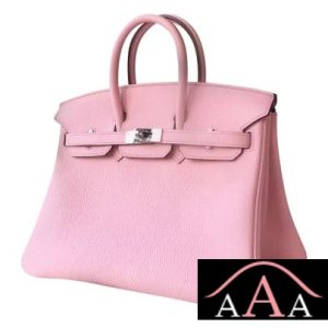 HERMES BIRKIN 25 BAG 3Q ROSE SAKURA TAURILLON CLEMENCE SHW-3.jpg
