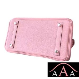 HERMES BIRKIN 25 BAG 3Q ROSE SAKURA TAURILLON CLEMENCE SHW-5.jpg