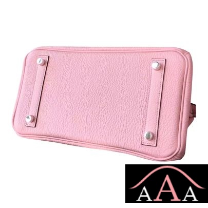 HERMES BIRKIN 25 BAG 3Q ROSE SAKURA TAURILLON CLEMENCE SHW-5.jpg