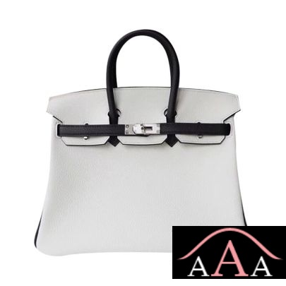 HERMES BIRKIN 25 HANDBAG 01 BLANC AND 89 NOIR TOGO SHW-1.jpg