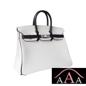 HERMES BIRKIN 25 HANDBAG 01 BLANC AND 89 NOIR TOGO SHW-3.jpg