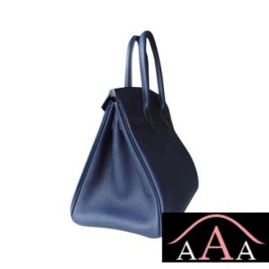 HERMES BIRKIN 25 HANDBAG 1P BLUE OCEAN TOGO SHW-4.jpg