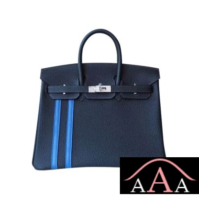 HERMES BIRKIN 25 HANDBAG 2Z BIEU NUIT AND I7 BLUE ZELLIGE TOGO SHW-1.jpg