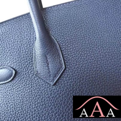 HERMES BIRKIN 25 HANDBAG 2Z BLUE NUIT TOGO SHW-4.jpg