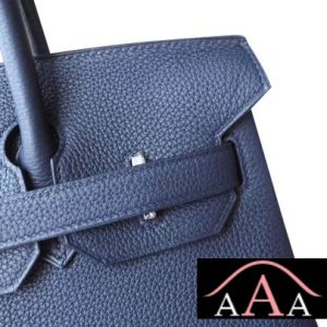 HERMES BIRKIN 25 HANDBAG 2Z BLUE NUIT TOGO SHW-5.jpg