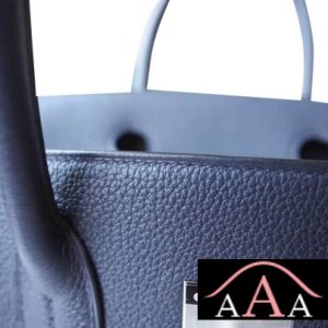 HERMES BIRKIN 25 HANDBAG 2Z BLUE NUIT TOGO SHW-6.jpg