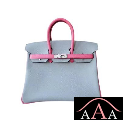 HERMES BIRKIN 25 HANDBAG 4Z GRIS MOUETTE AND 8W ROSE AZALEE EPSOM SHW-1.jpg