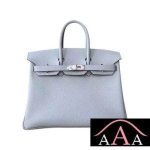 HERMES BIRKIN 25 HANDBAG 4Z GRIS MOUETTE AND R2 BLUE AGATE TOGO SHW-1.jpg