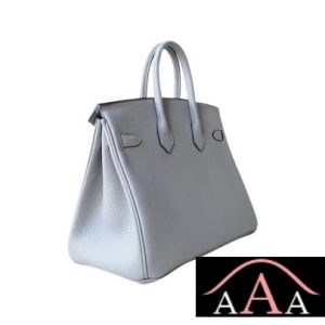 HERMES BIRKIN 25 HANDBAG 4Z GRIS MOUETTE AND R2 BLUE AGATE TOGO SHW-3.jpg