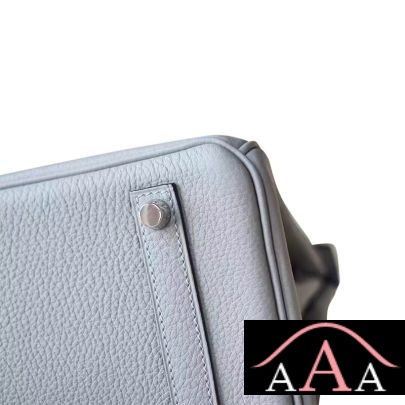 HERMES BIRKIN 25 HANDBAG 4Z GRIS MOUETTE AND R2 BLUE AGATE TOGO SHW-4.jpg