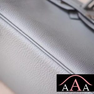 HERMES BIRKIN 25 HANDBAG 4Z GRIS MOUETTE AND R2 BLUE AGATE TOGO SHW-5.jpg