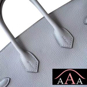 HERMES BIRKIN 25 HANDBAG 4Z GRIS MOUETTE AND R2 BLUE AGATE TOGO SHW-6.jpg