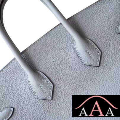 HERMES BIRKIN 25 HANDBAG 4Z GRIS MOUETTE AND R2 BLUE AGATE TOGO SHW-6.jpg