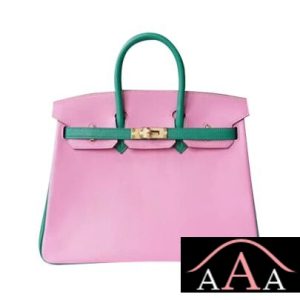 HERMES BIRKIN 25 HANDBAG 5P PINK AND U4 VERT VERTIGO CHEVERE GHW-1.jpg