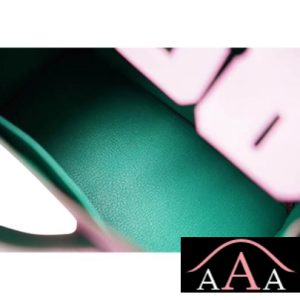 HERMES BIRKIN 25 HANDBAG 5P PINK AND U4 VERT VERTIGO CHEVERE GHW-2.jpg