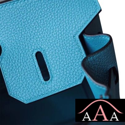 HERMES BIRKIN 25 HANDBAG 7B TURQUOISE BLUE TOGO SHW-2.jpg