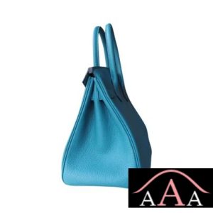 HERMES BIRKIN 25 HANDBAG 7B TURQUOISE BLUE TOGO SHW-3.jpg