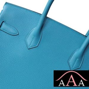 HERMES BIRKIN 25 HANDBAG 7B TURQUOISE BLUE TOGO SHW-5.jpg