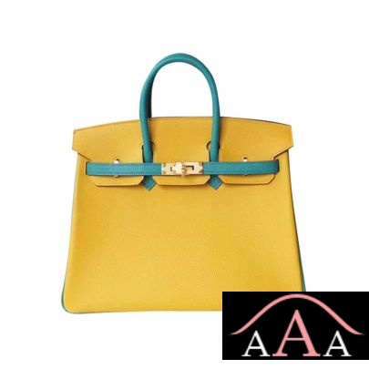 HERMES BIRKIN 25 HANDBAG 7F BLUE PAON AND 9D AMBRE EPSOM GHW-1.jpg