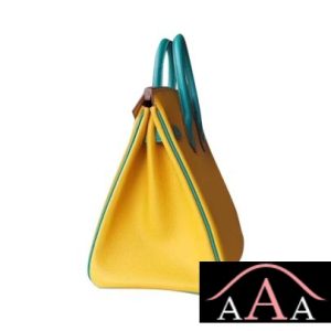 HERMES BIRKIN 25 HANDBAG 7F BLUE PAON AND 9D AMBRE EPSOM GHW-3.jpg