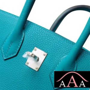 HERMES BIRKIN 25 HANDBAG 7F BLUE PAON TOGO SHW-6.jpg
