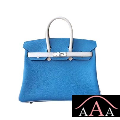 HERMES BIRKIN 25 HANDBAG 7Q MYKONOS AND 80 PEARL GREY CLEMENCE SHW-1.jpg