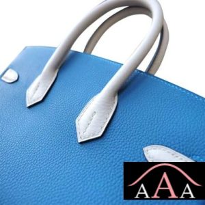 HERMES BIRKIN 25 HANDBAG 7Q MYKONOS AND 80 PEARL GREY CLEMENCE SHW-5.jpg