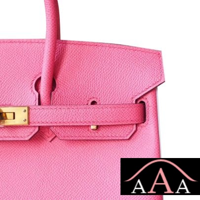 HERMES BIRKIN 25 HANDBAG 8W ROSE AZALEE AND 01 BLANC EPSOM GHW-2.jpg